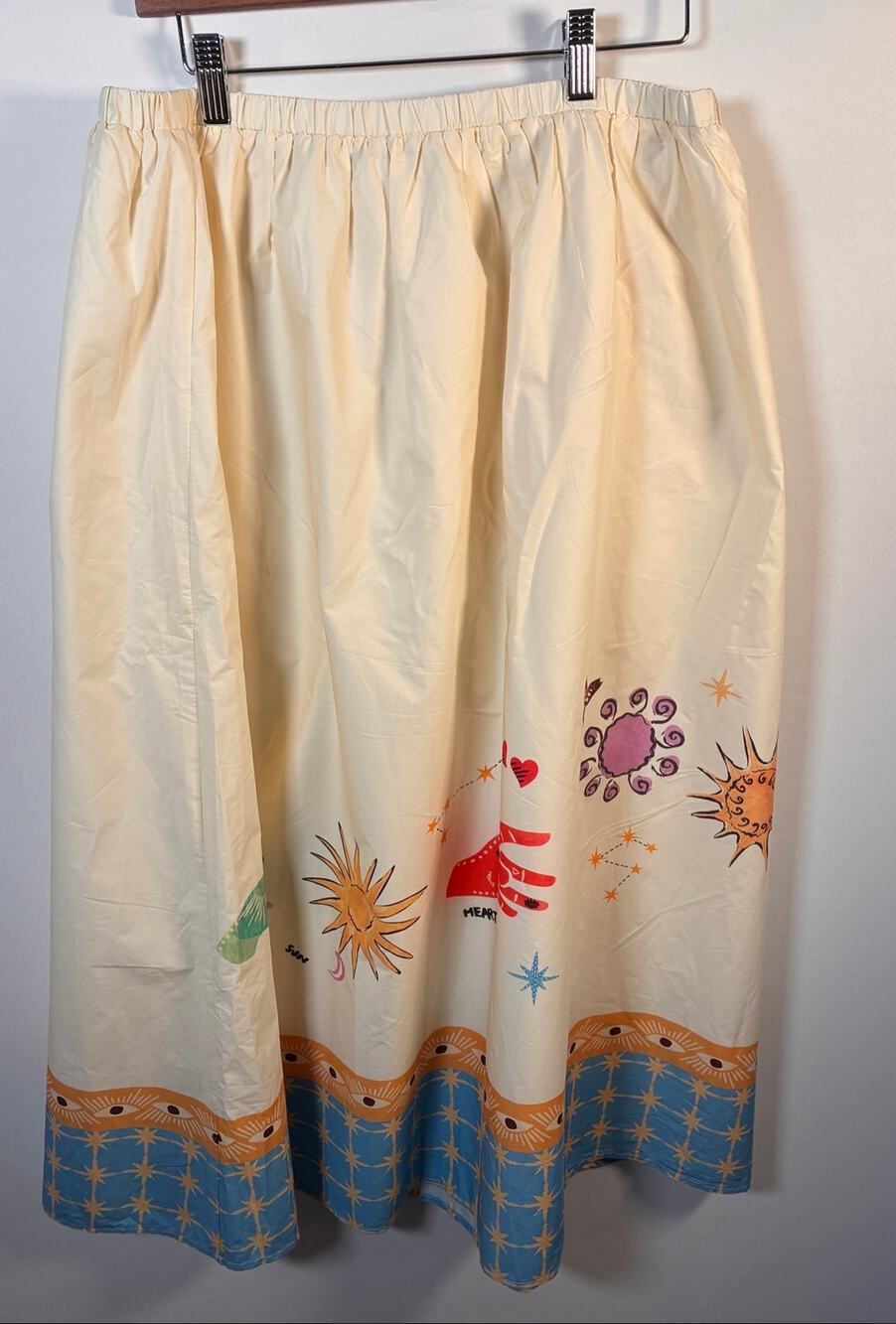 Never Fully Dressed Mystical Dorris Skirt 10 Cream Celestial Print NWT